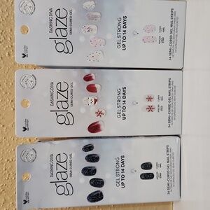 GLAZE SEMI-CURED GEL LOT(3)